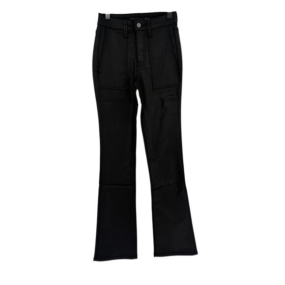 SANCTUARY Jeans Size 24 NEW Black Birdy Semi High Rise Flare Denim - Picture 4 of 6